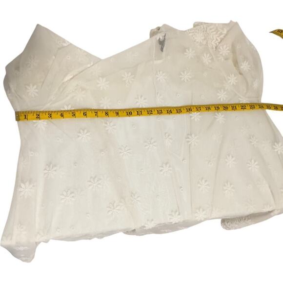 Torrid Sheer White Lace Embroidered Floral Kimono Beach Swim Coverup (1X) - Picture 8 of 11